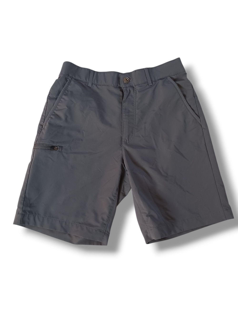 Gerry Mens Shorts Tech Performance Gray Zip Cargo Pockets Size 30 8 Inch Inseam